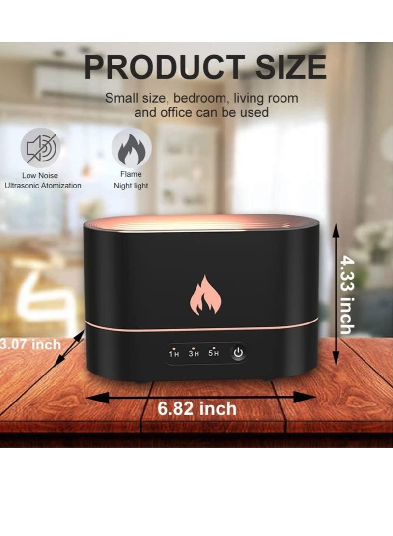 Flame humidifier for bedroom, Essential oil diffuser cool mist humidifiers for home mini air small personal humidifier, 200 ml Lasts Up to 10 Hours - Image 2