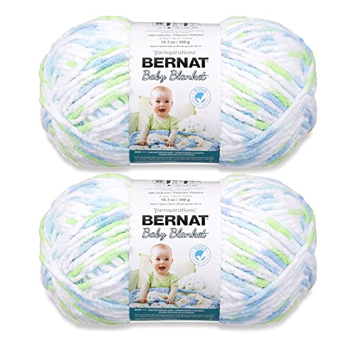 Bernat Baby Blanket Funny Prints Yarn - 2 Pack of 300g/10.5oz - Polyester - 6 Super Bulky - 220 Yards - Knitting/Crochet - Image 1