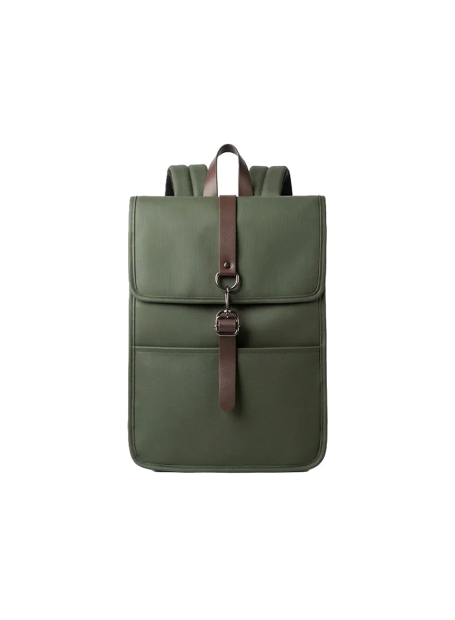 موبكوس حقيبة ظهر موبكوس خضراء 813T مقاومة للماء ومضادة للسرقة، حقيبة ظهر للكمبيوتر المحمول مزودة بمنفذ شحن USB - حقيبة سفر فاخرة من قماش أكسفورد للرجال والنساء، حقيبة أنيقة رفيعة للمدرسة والعمل