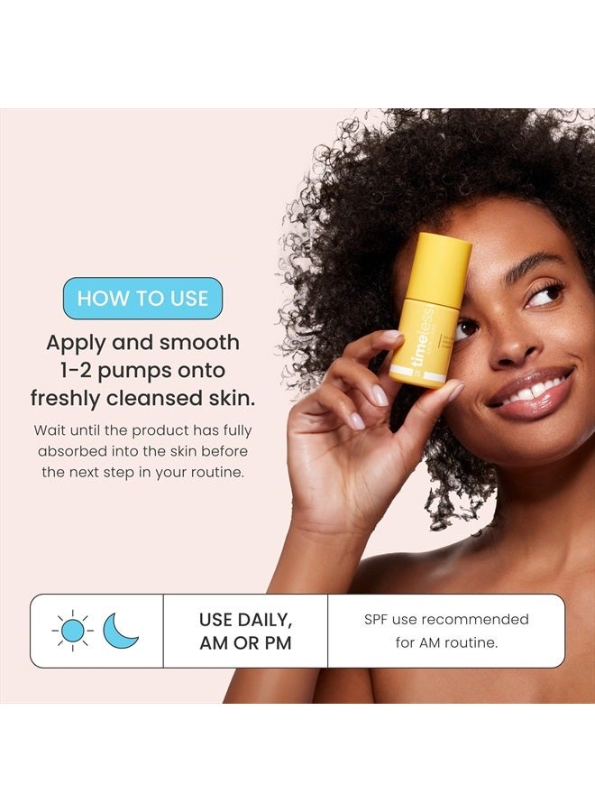Timeless Skin Care مصل حمض الفيروليك 20% فيتامين سي + هـ - 1.7 أونصة سائلة - تركيبة خفيفة الوزن وغير دهنية - استخدميه يوميًا لتفتيح البشرة واستعادتها وتصحيحها - يوصى به لجميع أنواع البشرة - Image 5