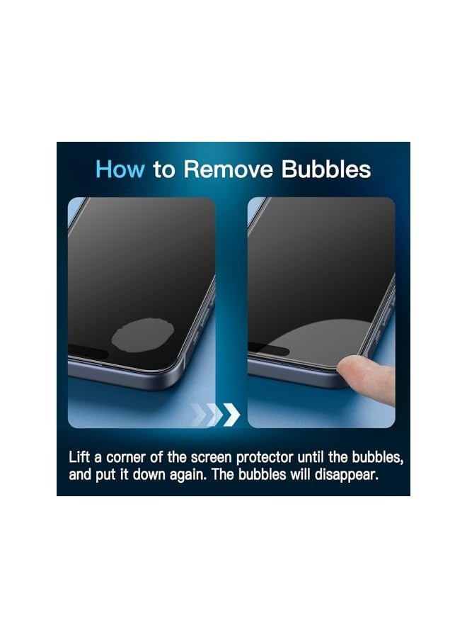 Jetech Screen Protector for iPhone 15 Plus 6.7-Inch, Tempered Glass Film with Easy Installation Tool, Case-Friendly, HD Clear, 3-Pack - Image 2