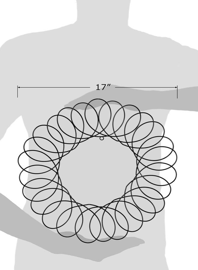 Red Co. Black Metal Wreath - Wall Mount Christmas Card Holder - 17" Dia - Image 5