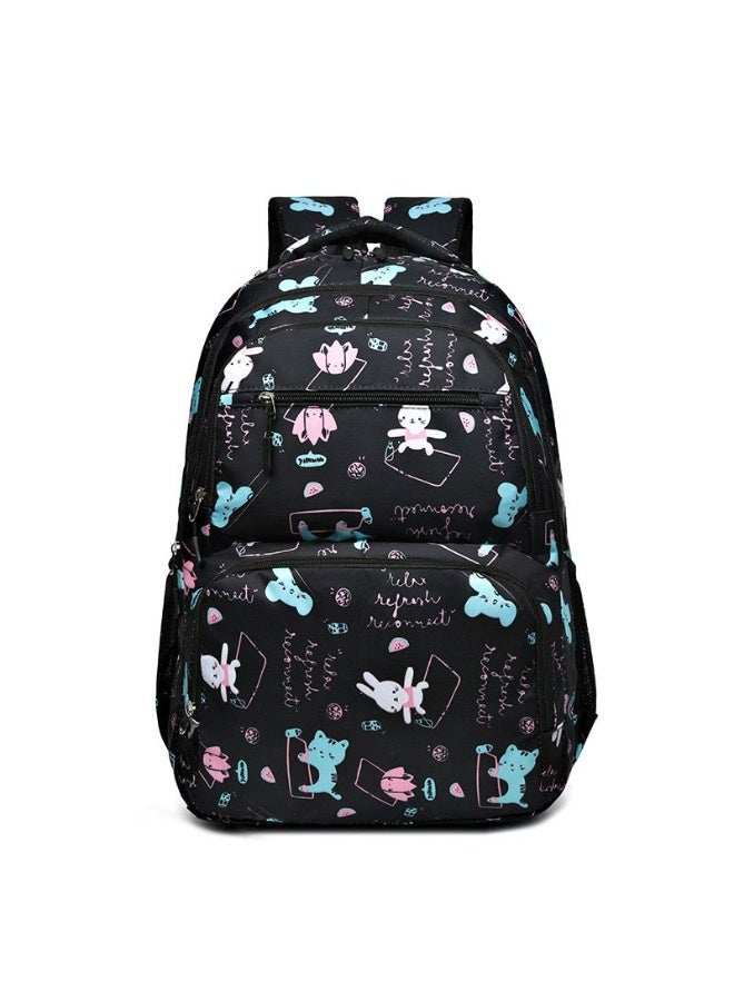 Home Smart Xplorer Classic Backpack for boys and girls Bag with two front pockets and elastic pockets on both side perfect gift for Boys and Girls. (Black, 46*32*16cm) - Image 1