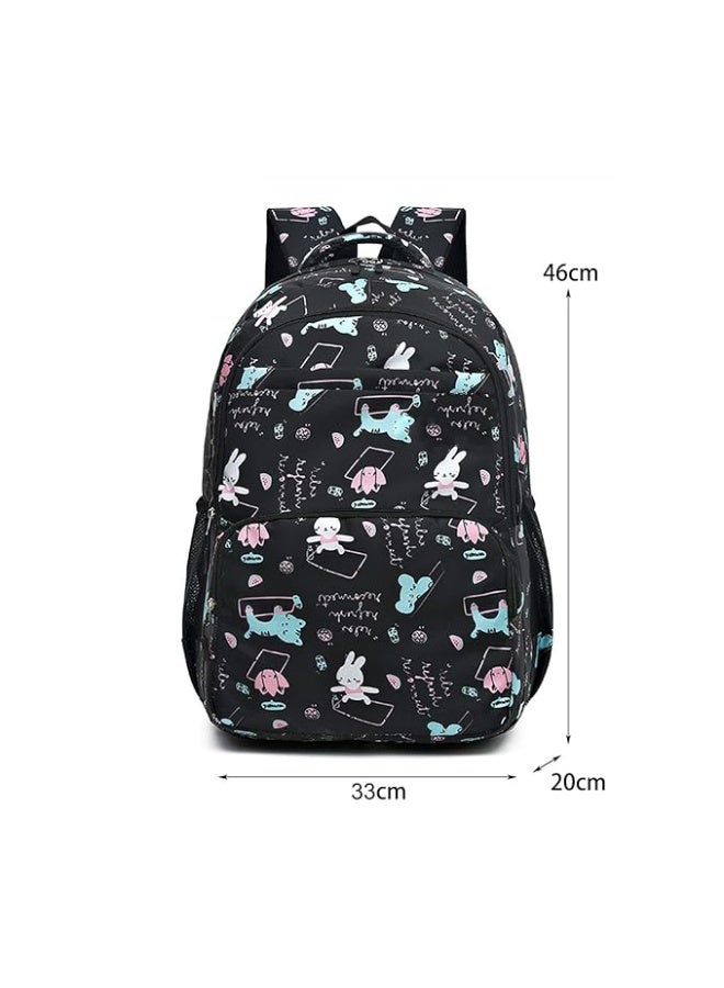 Home Smart Xplorer Classic Backpack for boys and girls Bag with two front pockets and elastic pockets on both side perfect gift for Boys and Girls. (Black, 46*32*16cm) - Image 2