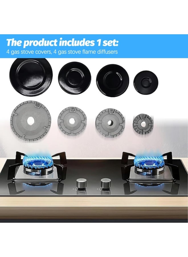موثوقية التنبؤ 4 قطع بديلة لموقد غاز محمول، غطاء شعلة تاجي، للمطبخ، يناسب معظم مقابض المواقد، مجموعة أغطية، مقبض موقد معدني عالي الجودة - Image 5