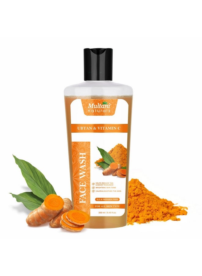 Multani Naturals Ubtan & Vitamin C Face Wash I Ayurvedic Face Cleanser with Essential Oils for Men & Women -Unisex I Face Cleanser Clinically & Dermatologically Tested Herbal Face Wash for Skin Brightening and Exfoliation I Paraben Free I I Sulphate Free I Kind to All Skin Types I 250 ml - Image 1