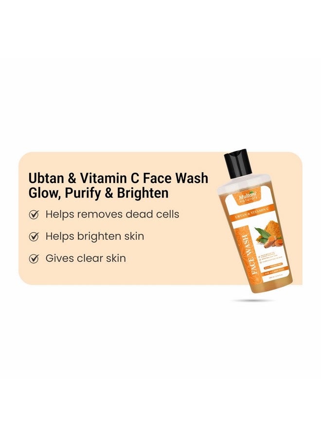 Multani Naturals Ubtan & Vitamin C Face Wash I Ayurvedic Face Cleanser with Essential Oils for Men & Women -Unisex I Face Cleanser Clinically & Dermatologically Tested Herbal Face Wash for Skin Brightening and Exfoliation I Paraben Free I I Sulphate Free I Kind to All Skin Types I 250 ml - Image 3