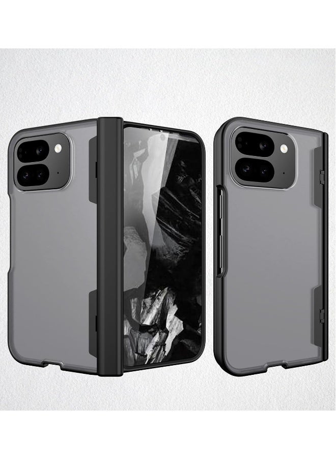غطاء شفاف لجهاز Google Pixel 9 Pro Fold (2024)، غلاف هاتف مطفأ مع واجهة حماية مقاومة للكسر، متوافق مع الشحن اللاسلكي، غطاء واقي مضاد للسقوط وصدمات. - Image 1