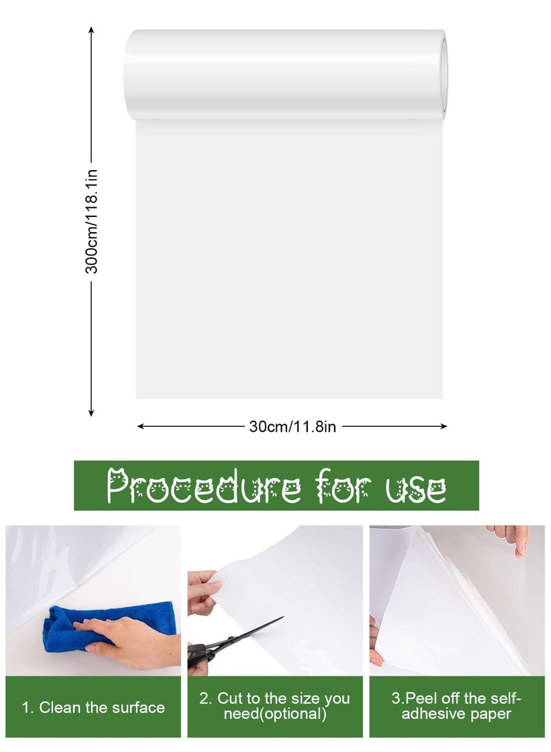 أوربازار واقي أثاث مضاد للخدش للقطط مقاس 118 × 12 بوصة واقي أريكة كبير للقطط واقي أريكة لاصق أحادي الجانب واقي زوايا أريكة شفاف شريط للأثاث والأريكة والأبواب والجدران - Image 5