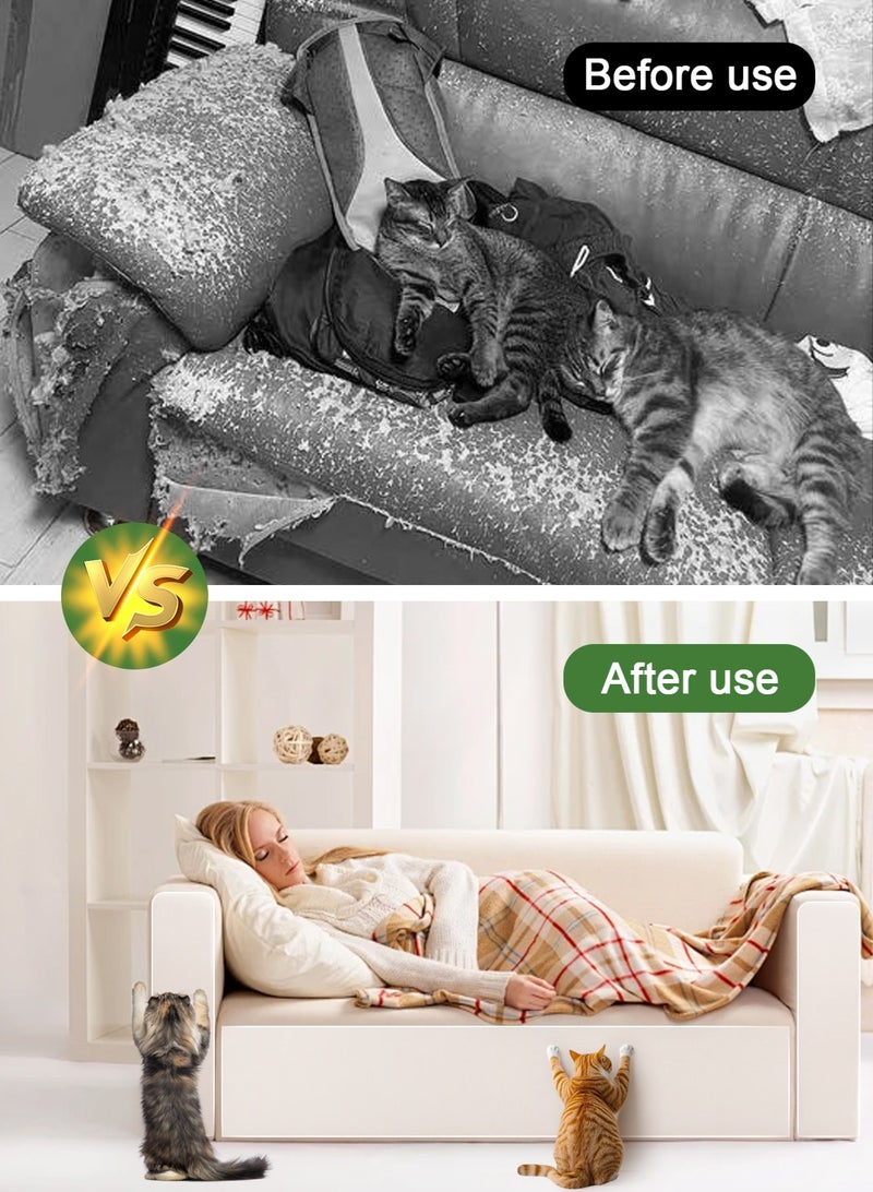 أوربازار واقي أثاث مضاد للخدش للقطط مقاس 118 × 12 بوصة واقي أريكة كبير للقطط واقي أريكة لاصق أحادي الجانب واقي زوايا أريكة شفاف شريط للأثاث والأريكة والأبواب والجدران - Image 4