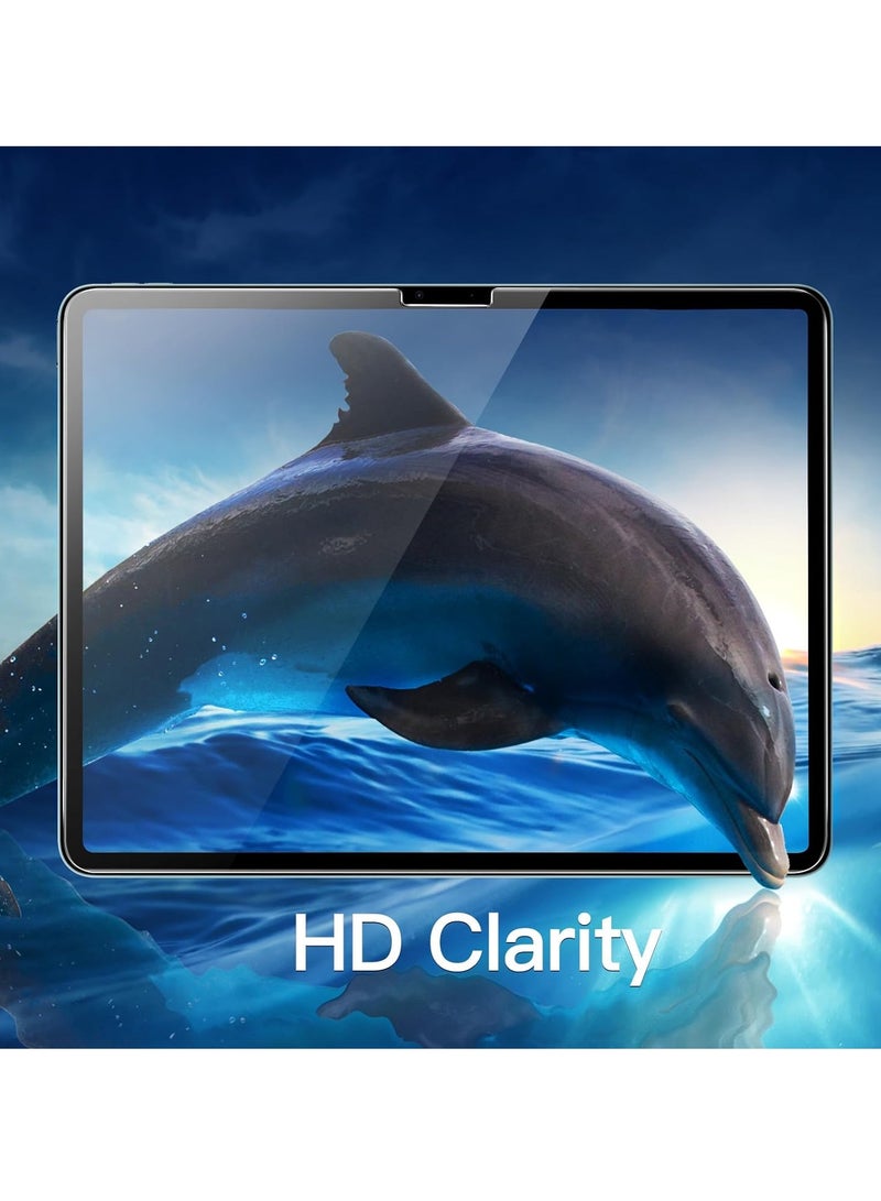 جي تيك واقي شاشة لجهاز Ipad Air 11 بوصة M2 2024 مع إطار سهل التركيب من الزجاج المقسى عالي الدقة شفاف 2 عبوة - Image 5