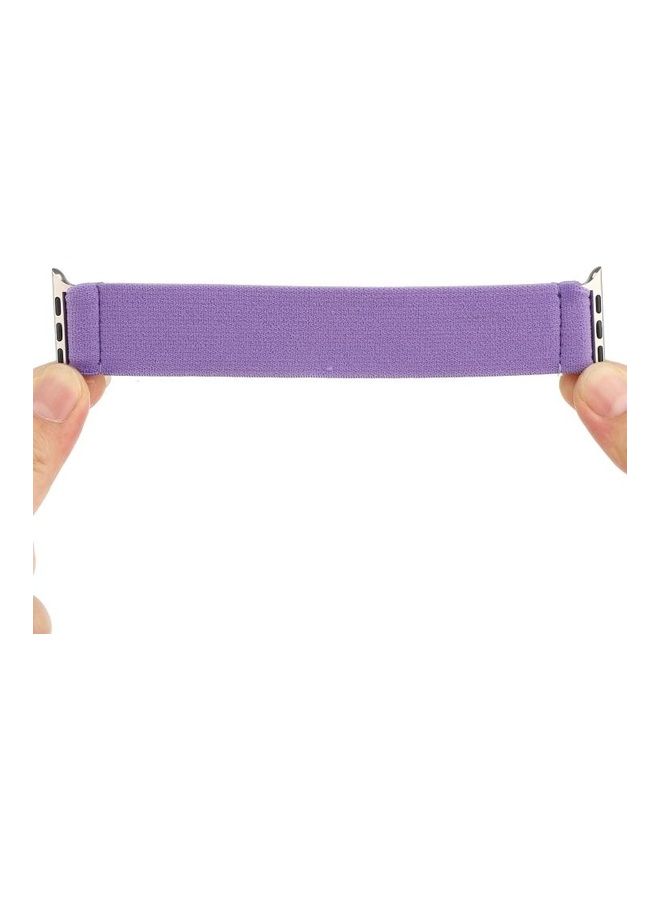 Solid Colour Silicone Replacement Strap Watchband For Apple Watch Series 1/2/3/4/5/6/7/SE 38-40-41mm Purple - Image 5