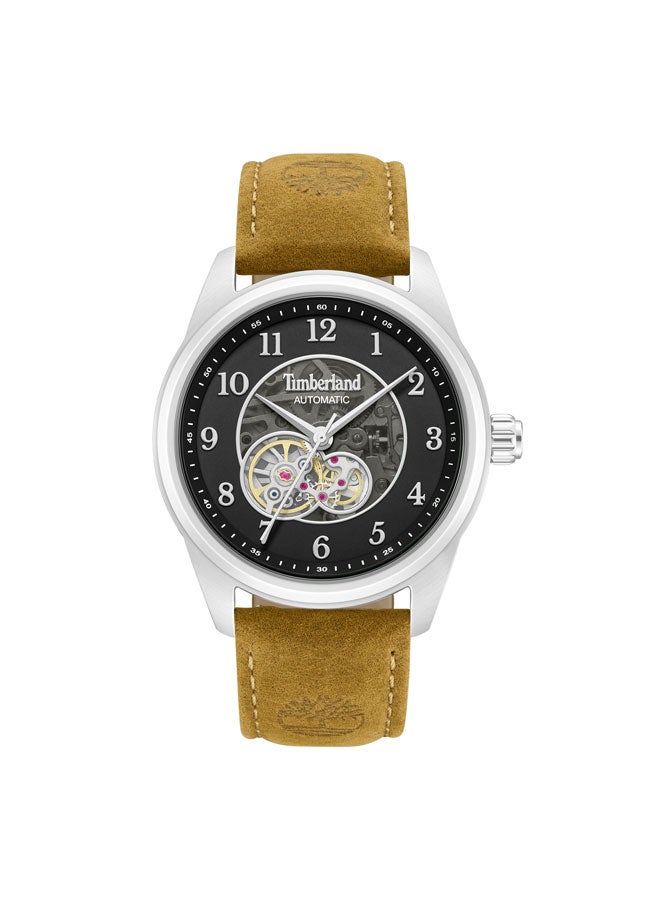 Timberland Men Northbridge Black Dial Leather Strap Automatic Watch for Men, 43mm - Image 1