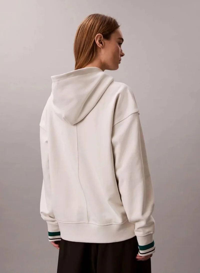 Calvin Klein Chalk French Terry Hoodie for Women | Best Price UAE