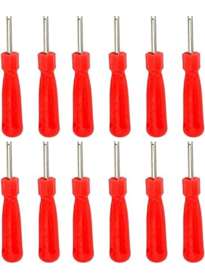 iplusmile Screwdriver Kit - Valve Repair Tool Screwdriver Set Plastic Handle Car Valve Core Removal Single Head Tire Repair Tools for Bike Electrocar (12pcs)  - Image 2