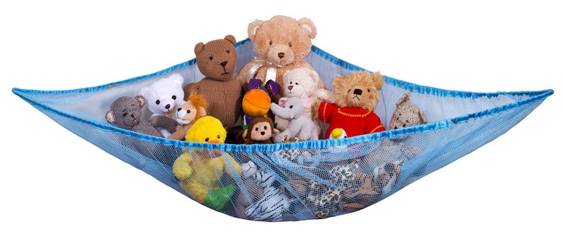 Handy Laundry Jumbo Toy Hammock Organize stuffed animals or childrens toys Looks great with any dcor while neatly organizing kids toys and stuffed animals Expands to 55 feet Blue - Image 2