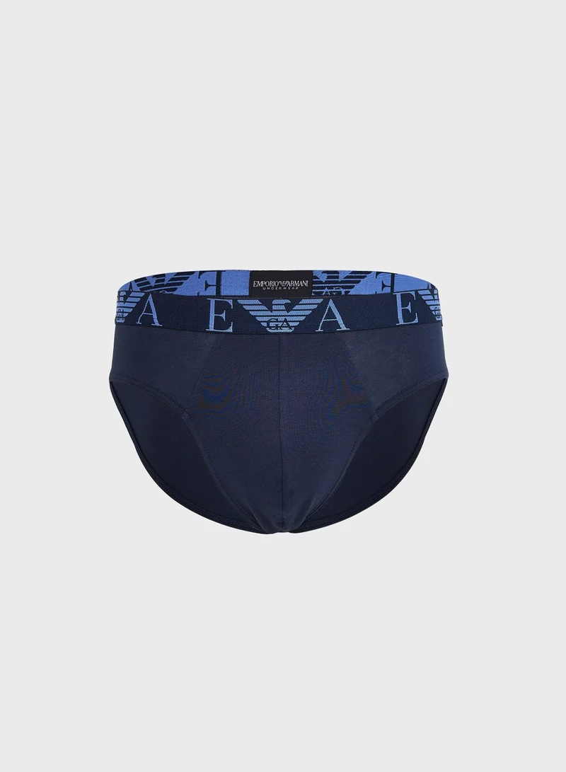 EMPORIO ARMANI 3 Pack Logo Band Assorted Briefs
