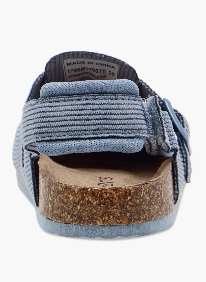 JUNIORS Boys Textured Sandals with Hook and Loop Closure
