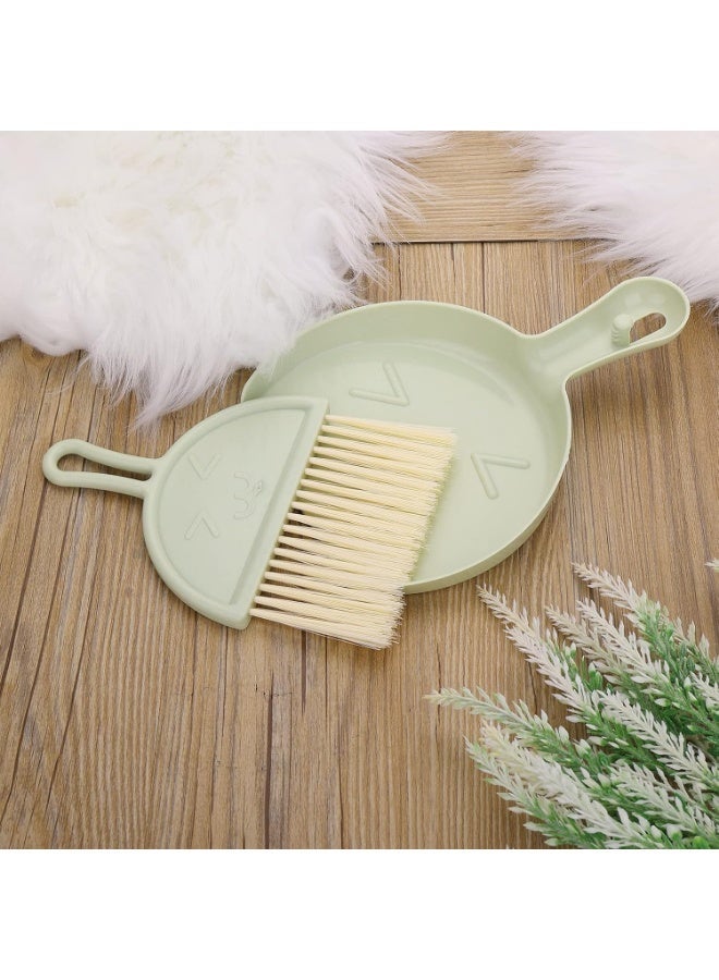 Mini Dustpan & Brush Set – Soft Bristle Desk & Home Broom – Table & Kitchen Use – Green - Image 5
