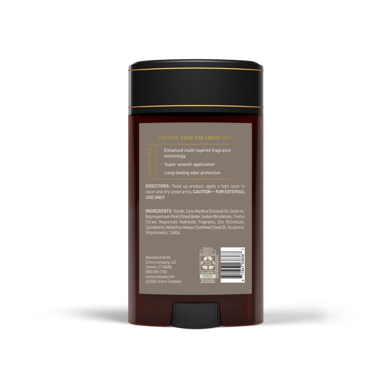 Cremo Vintage Suede Aluminum Free Deodorant for Men, 48-hour Long Lasting Odor Protection, 2.65oz - Image 4