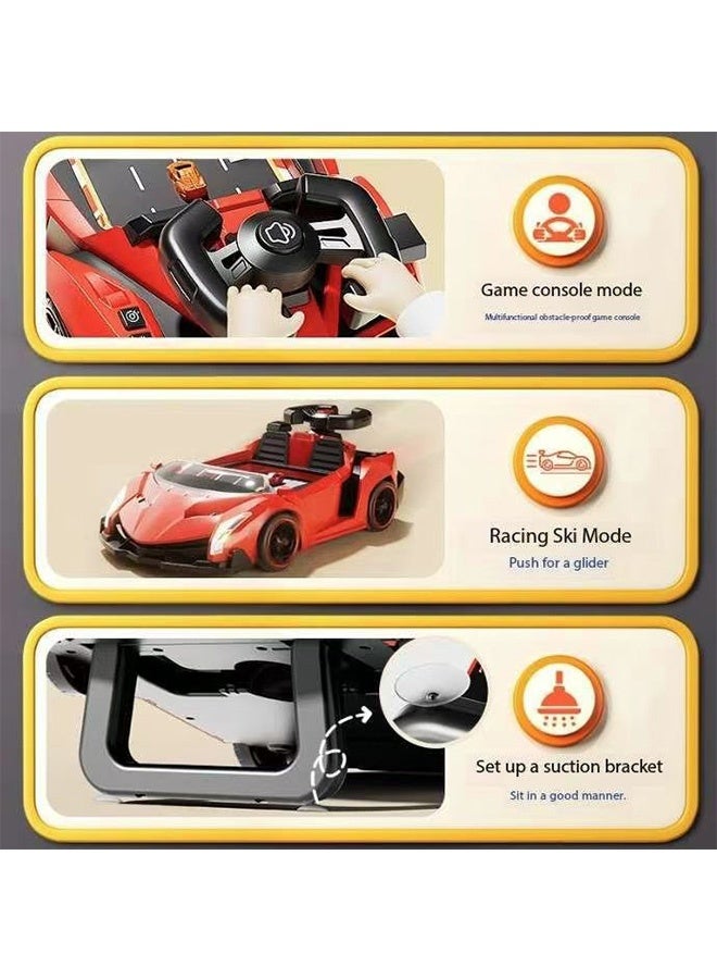 Children‘s Racing Challenge Adventure Obstacle Avoidance Game Machine Toy Puzzle, Technical Car City Speed Champion Racing Car With Music Lighting Party Interactine Games Boy Car Model Education Toys  - Image 4