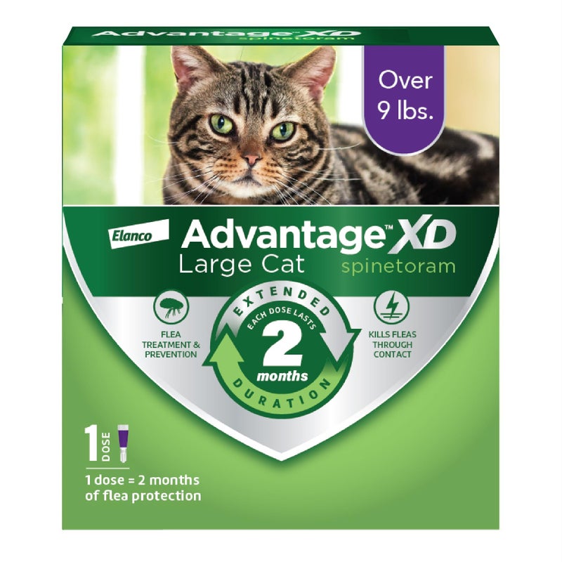 Advantage XD Large Cat Flea Prevention & Treatment For Cats over 9lbs. | 1-Topical Dose, 2-Months of Protection Per Dose - Image 1