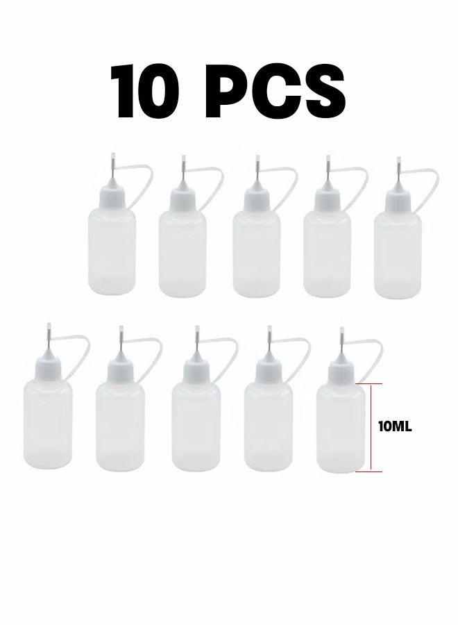 10 قطع 10 مل الدقة تلميح قضيب زجاجة إبرة تلميح الغراء قضيب زجاجة DIY اللف أداة الدقة زجاجة إبرة زجاجة زجاحة ضغط - Image 1
