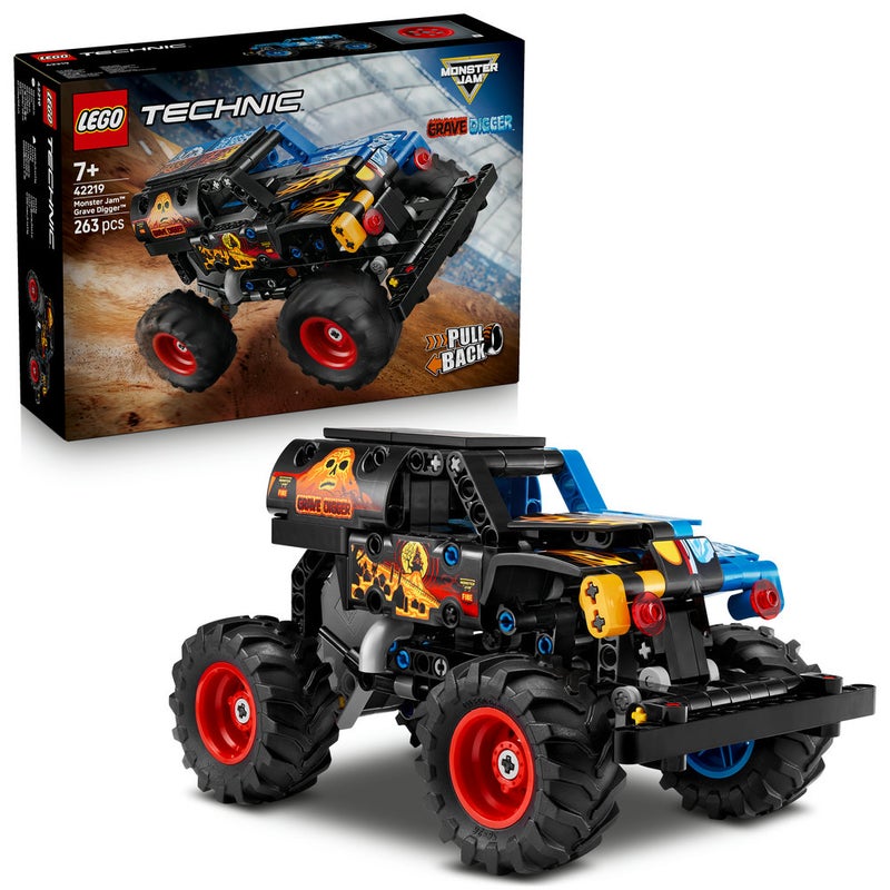 ليغو Technic شاحنة Monster Jam Grave Digger‎ بقوة النار والثلج، لعبة شاحنة للأطفال بعمر ٧ سنوات وأكثر (٢٦٣ قطعة) 42219 - Image 1