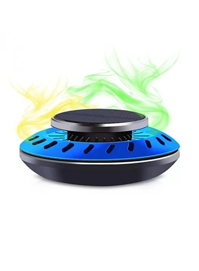 Solar Powered Car Air Freshener Rotating Essential Oil Diffuser Blue - Image 1
