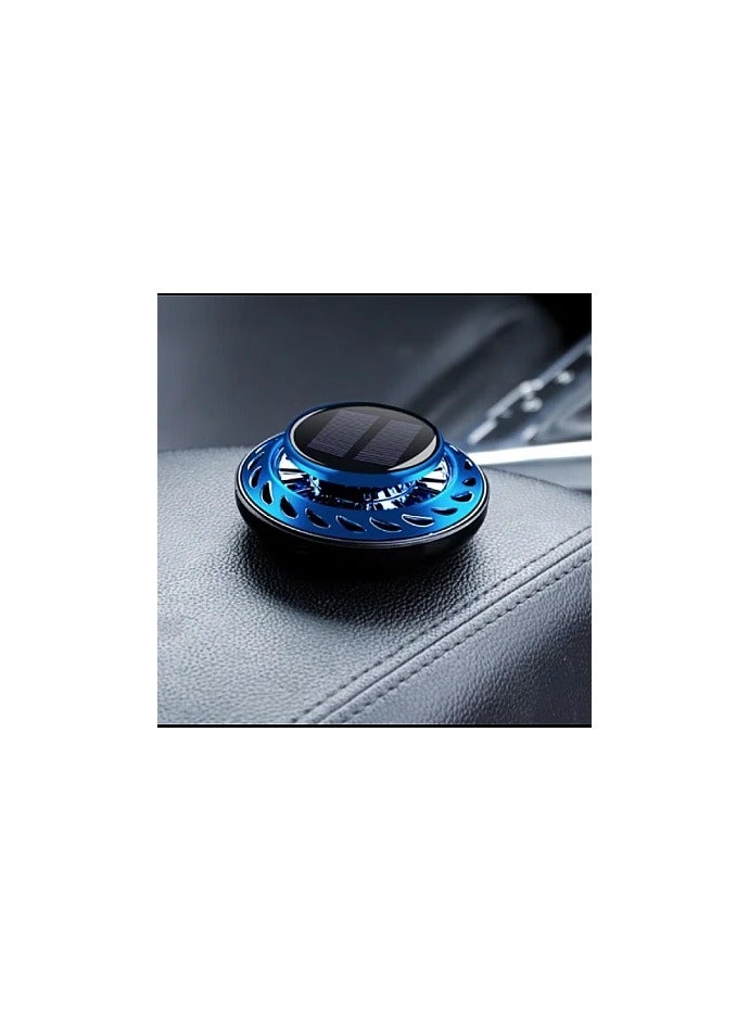 Solar Powered Car Air Freshener Rotating Essential Oil Diffuser Blue - Image 2