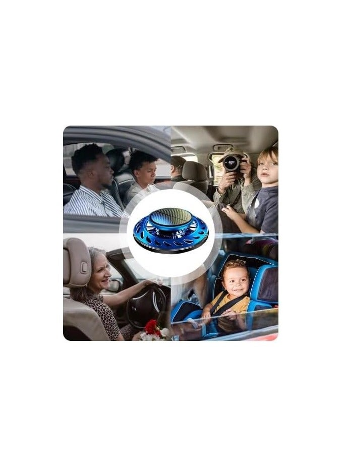 Solar Powered Car Air Freshener Rotating Essential Oil Diffuser Blue - Image 3