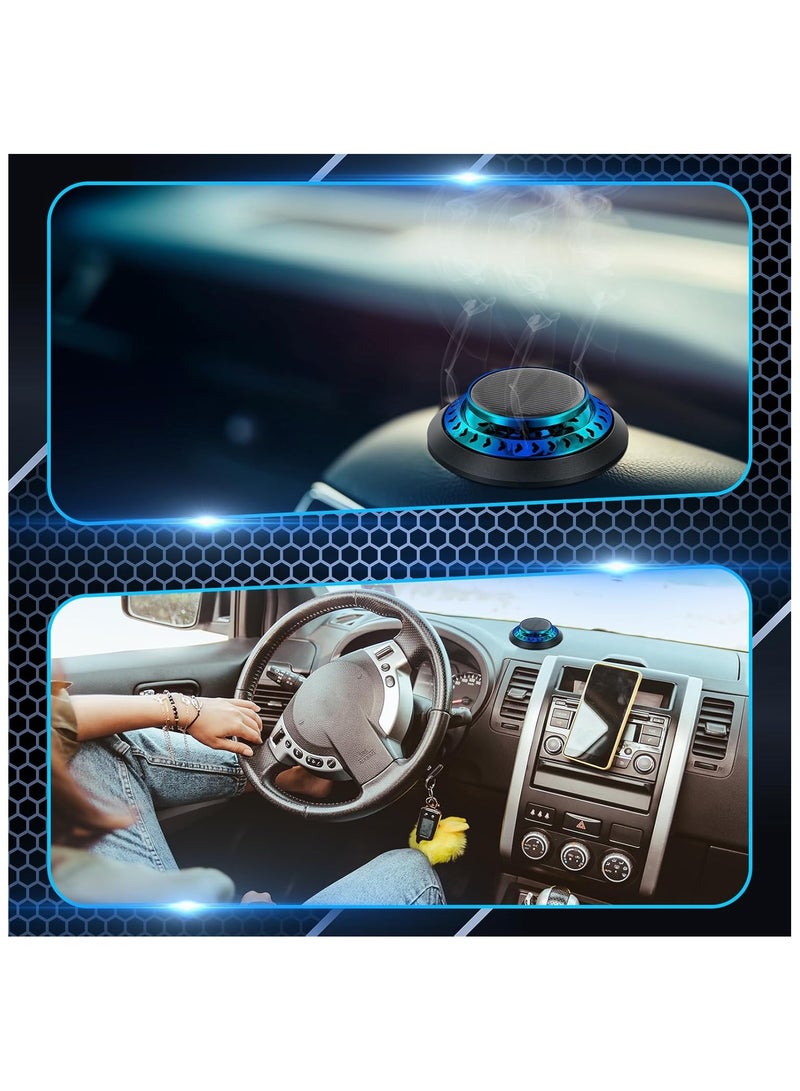 Solar Powered Car Air Freshener Rotating Essential Oil Diffuser Blue - Image 4