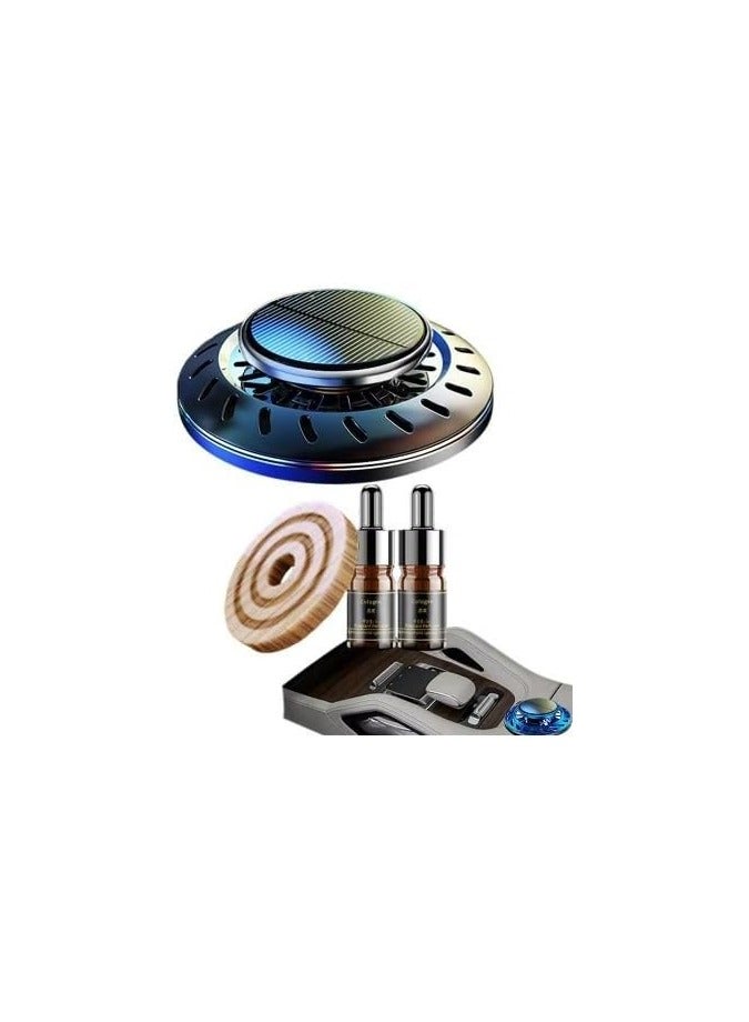 Solar Powered Car Air Freshener Rotating Essential Oil Diffuser Blue - Image 5