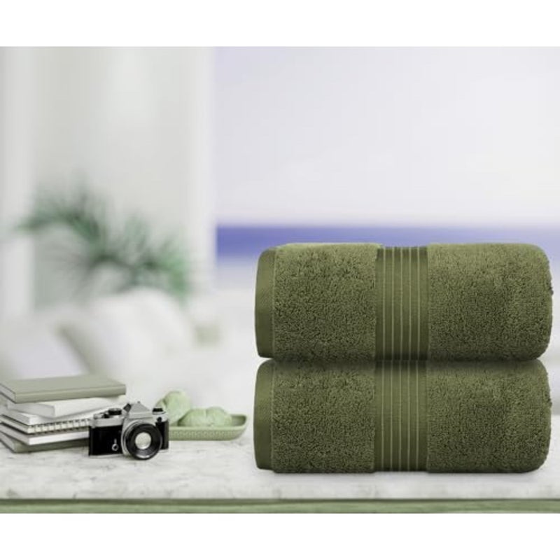 Set 4 Pack, 70 X 140 cm - 600 GSM 100% Combed Cotton Quick Drying Highly Absorbent Thick Bathroom Towels - Soft Hotel Quality for Bath and Spa - Image 4