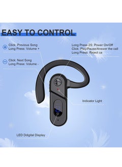 Excefore Bluetooth Wireless Headphones, Bone Conduction Headphones Bluetooth, Wireless Bluetooth LED Power Display Microphone, Sweatproof Sports Headset for Running, Cycling, Gym, Driving  - Image 2