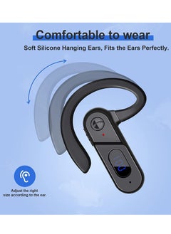 Excefore Bluetooth Wireless Headphones, Bone Conduction Headphones Bluetooth, Wireless Bluetooth LED Power Display Microphone, Sweatproof Sports Headset for Running, Cycling, Gym, Driving  - Image 3
