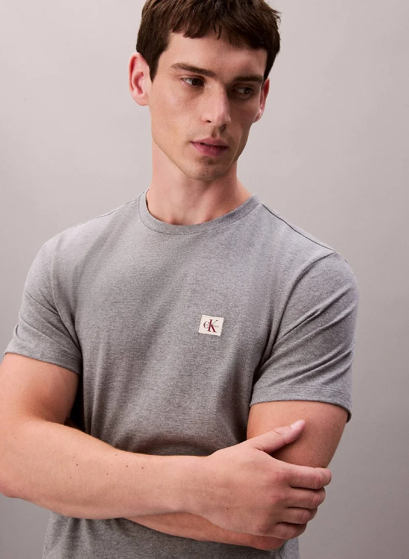 Calvin Klein Jeans BLACK Cotton Badge T-shirt for Men | Best Price UAE