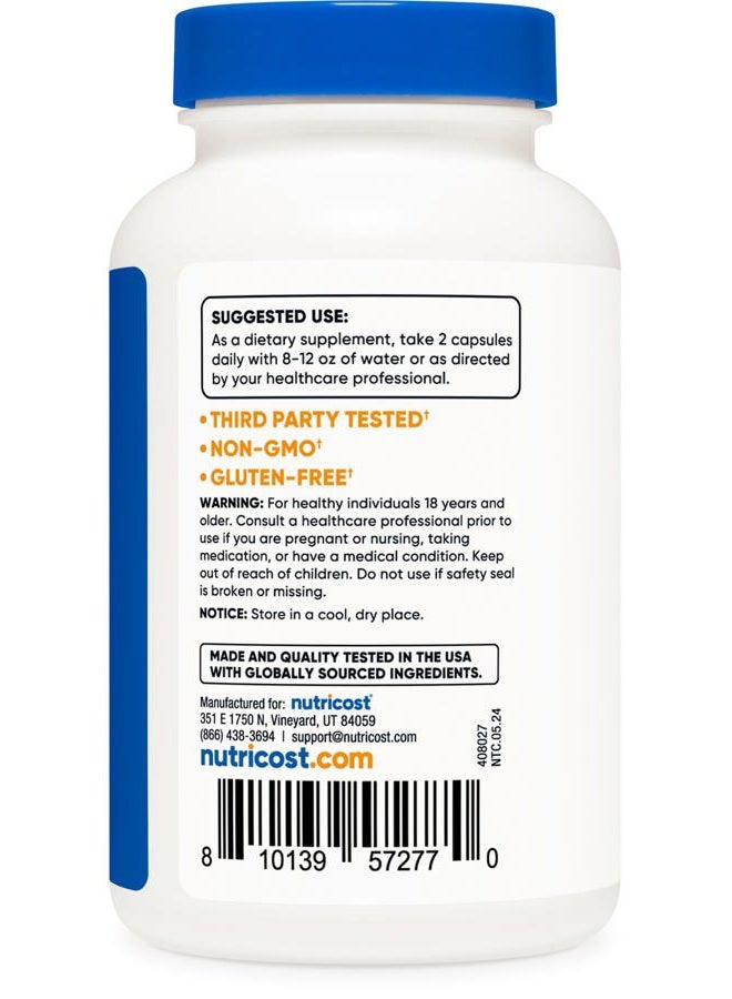 Nutricost D-Mannose 1000mg Per Serving, 120 Capsules - 500mg Per Capsule, Urinary Tract Health, Non-GMO and Gluten Free - Image 4