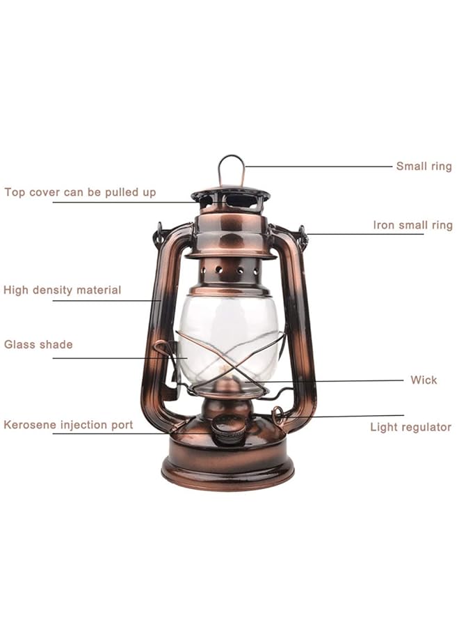 erorex Vintage Kerosene Oil Lantern Lights Portable Outdoor Camping Lights Emergency Hanging Light Lamp For Indoors And Outdoor Usage 10 Inches - Image 4