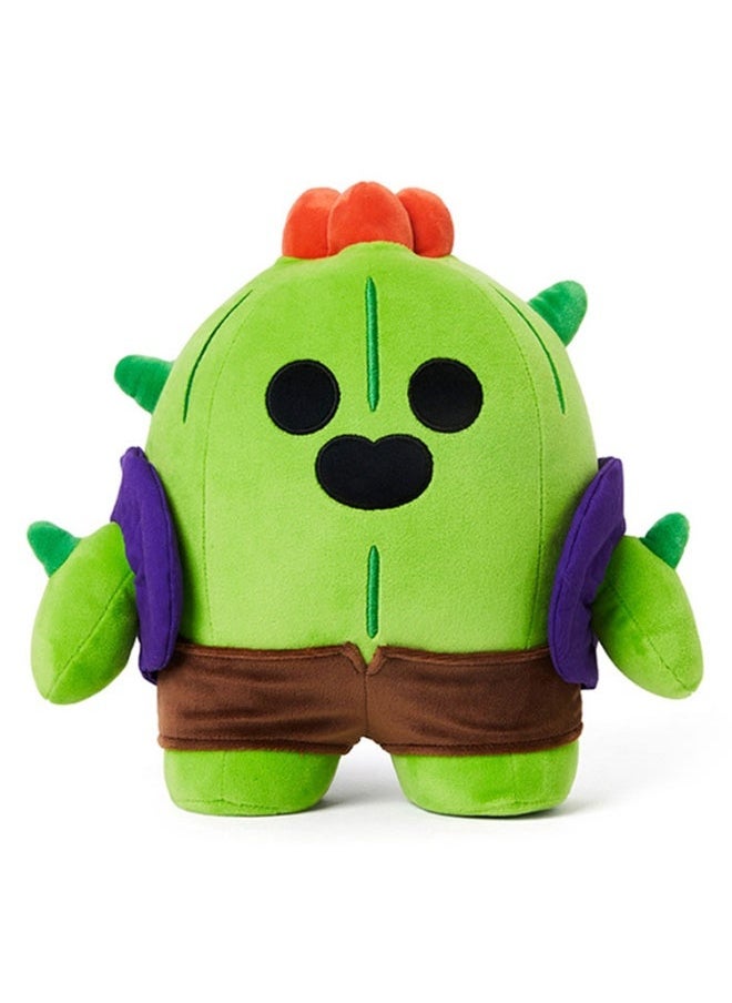 NIBEMINENT Cartoon Brawl Stars Spike Plush Toy - Stuffed Leon Action Figure Hero 