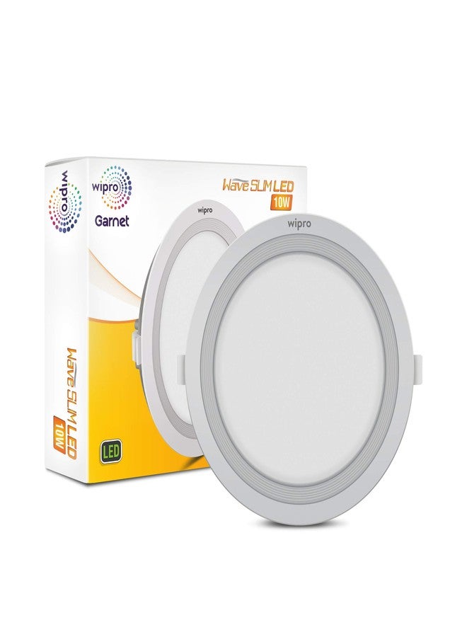 ويبرو مصباح Wipro D711060 Garnet 10-Watt Wave Slim Panel Light (ضوء نهاري بارد، أبيض، دائري) - Image 1