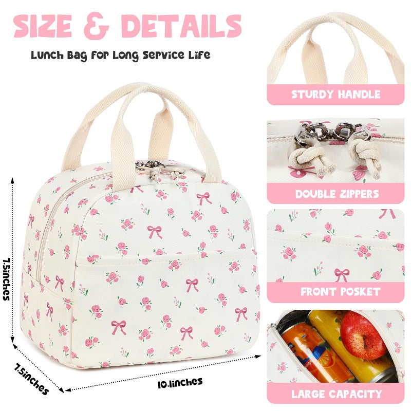 Bluboon Lunch Bag for Women Men Cute Lunch Tote Bags Reusable Insulated Lunch Box Large Capacity Reusable Insulated Cooler for Work Picnic or Travel - Image 4