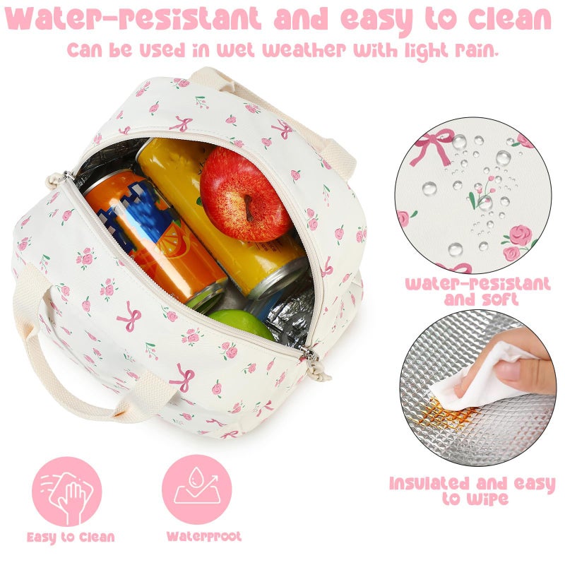 Bluboon Lunch Bag for Women Men Cute Lunch Tote Bags Reusable Insulated Lunch Box Large Capacity Reusable Insulated Cooler for Work Picnic or Travel - Image 5