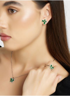 Cz Necklace,Earring & Ring Set