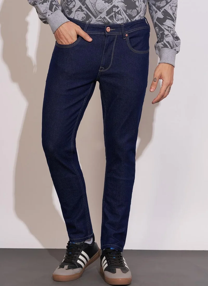 Men Regular Fit Mid-Rise Jeans