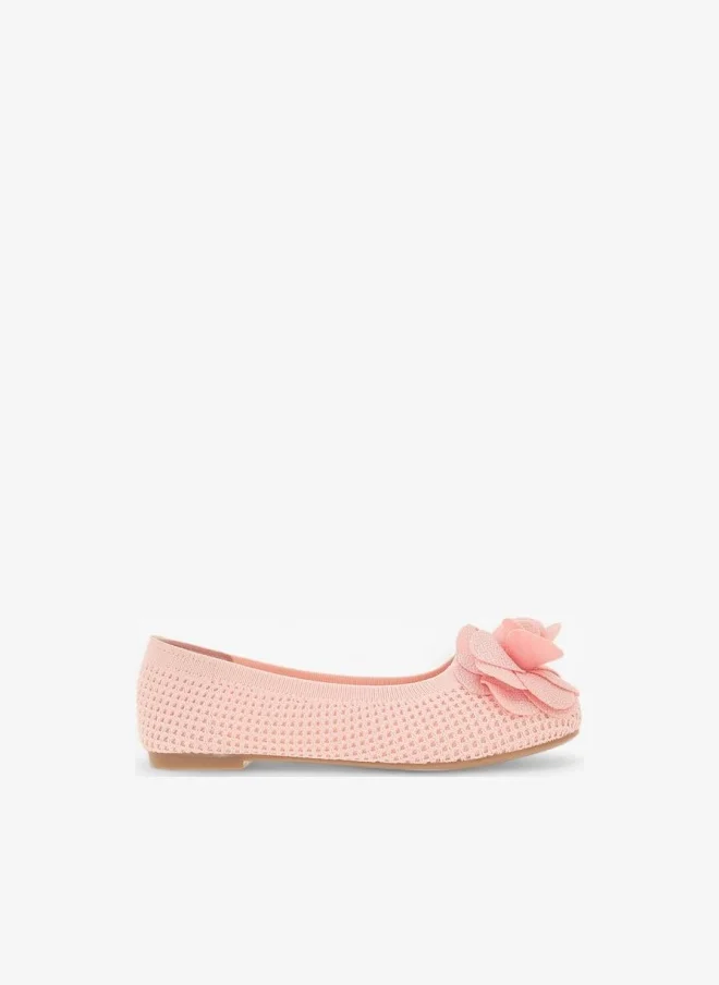Flora Bella Floral Detail Slip-On Ballerina Shoes