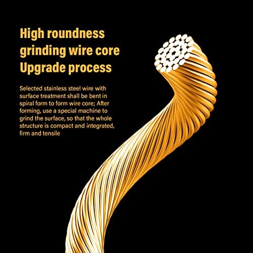 CNC Pro Slick Polished Bike Shifter Cable for Shimano/SRAM,Mountain Bike，Road Bike，MTB Derailleur Cable 2x1.1x 2100mm，Gold. - Image 5