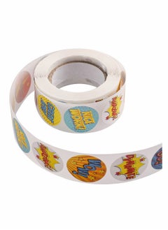 Excefore Reward Stickers, 4 Roll Teacher Stickers 1 Inch School Stickers with 24 Assorted Designs, Teacher Supplies for Student Kids Classroom (Multicoloured4) 2000 Pcs  - Image 2