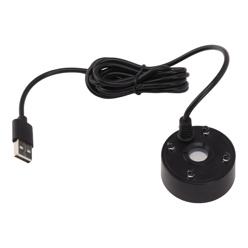 مُصنع ضباب USB مع أضواء LED ملونة 5V مبخر تنبلي للبركة والصخرة والحوض السمكي والمغسلة - لون أسود - Image 1