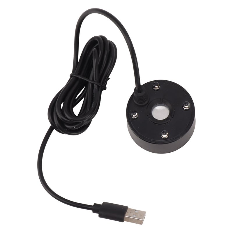 مُصنع ضباب USB مع أضواء LED ملونة 5V مبخر تنبلي للبركة والصخرة والحوض السمكي والمغسلة - لون أسود - Image 2